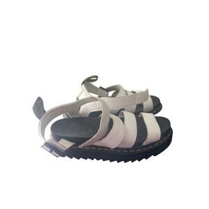 Dr. Martens BLAIRE White Leather Ankle Strap Platform Sandals Women’s us7 uk 5t